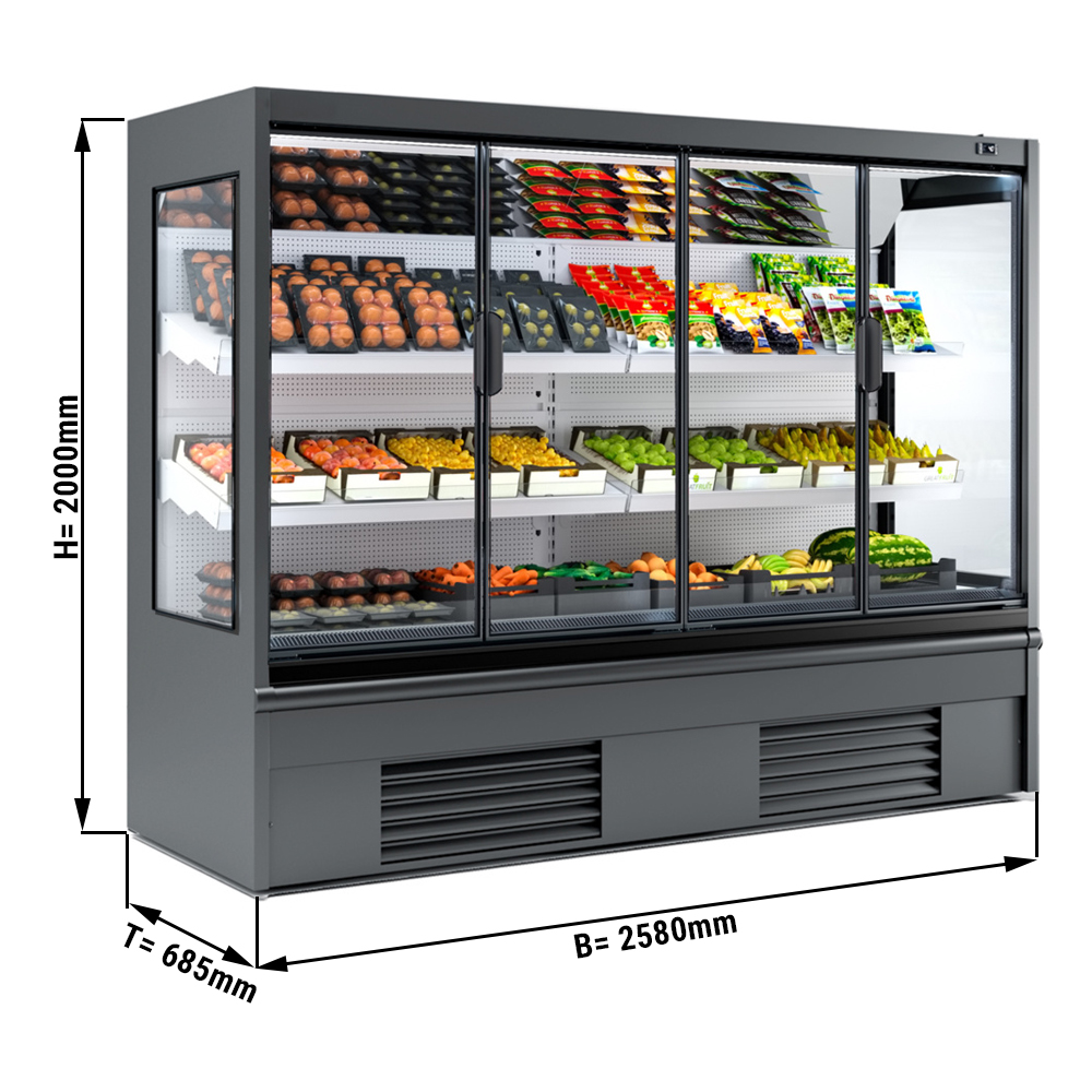 Ggm Gastro Vitrine R Frig R E Murale Mm Avec Clairage Led