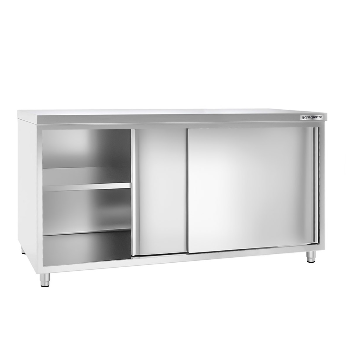 GGM Gastro Edelstahl Arbeitsschrank ECO - 1800x600mm - mit Schiebetür