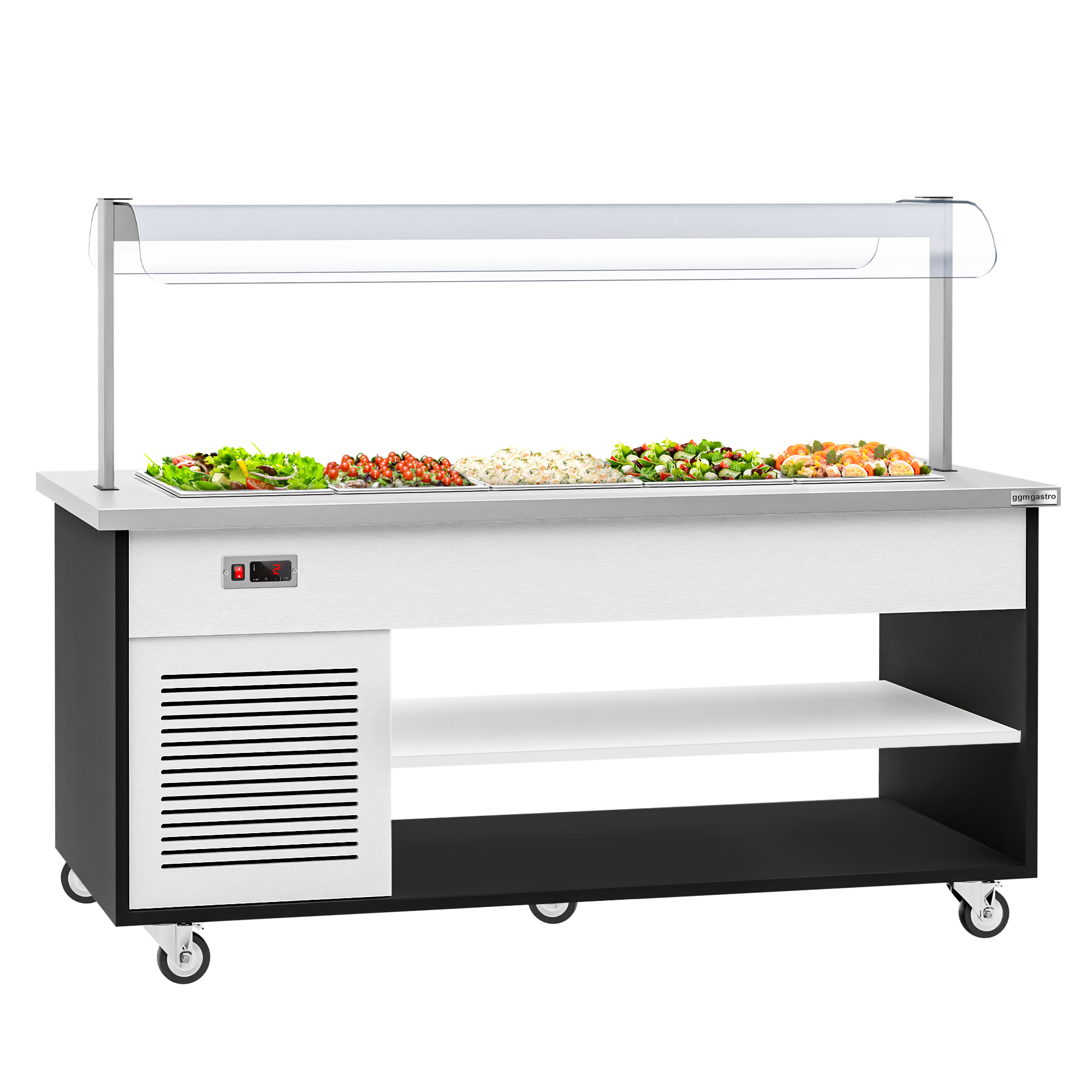 GGM Gastro Buffetwagen kalt DANZIG - 1900mm - für 5x GN 1/1
