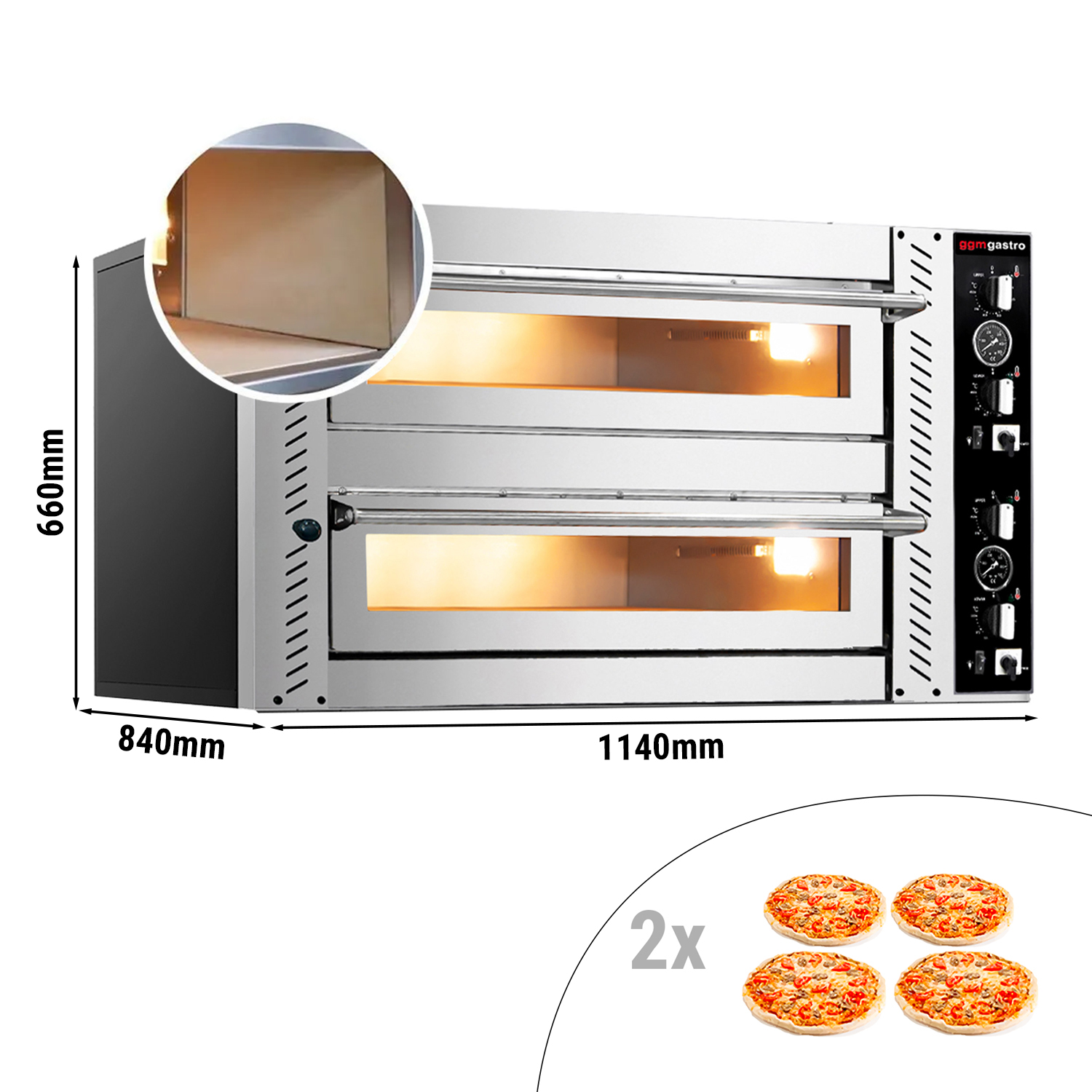 Four à pizza électrique (entièrement réfractaire) 6+6x 30cm — free download